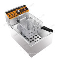 Commercial Hotel Kitchen Equipment Countertop Fryer Machine With 2-Tank 2-Basket